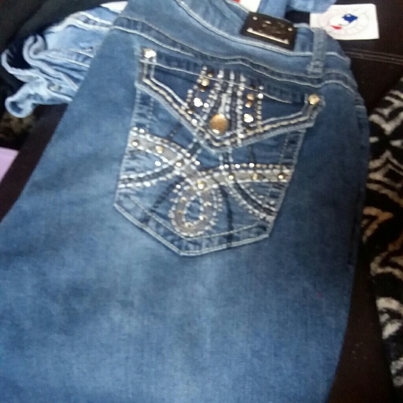 plus size jeans with bling on back pockets